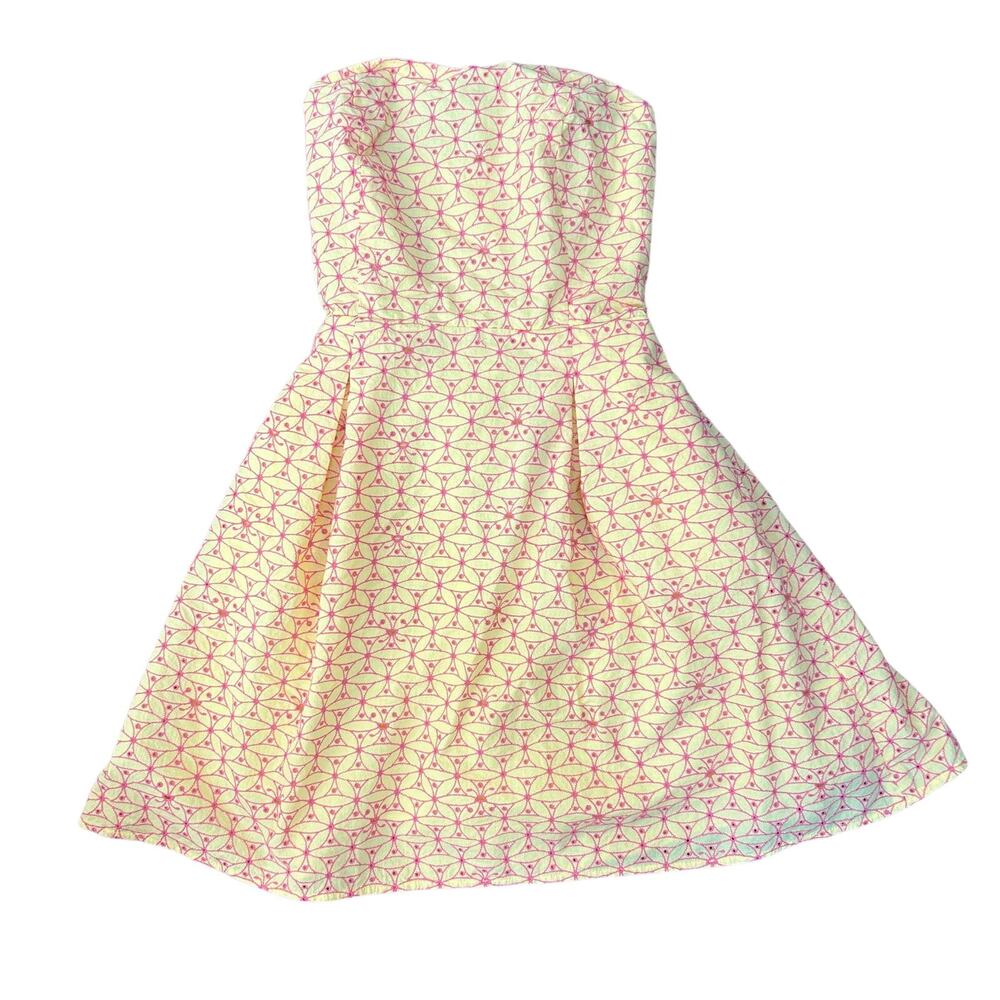 Lilly Pulitzer Felicity Starfruit Yellow Fly Away Eyelet Dress 4 Y2K Sundress - Picture 6 of 10
